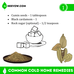 Common Cold Home Remedies Cumin Seeds & Black Cardamom