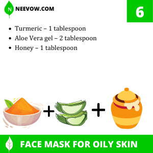 Turmeric And Aloe Vera Gel Homemade Face Mask For Oily Skin