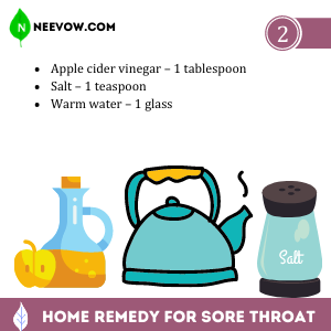 Best Home Remedies for Sore Throat – Apple Cider Vinegar