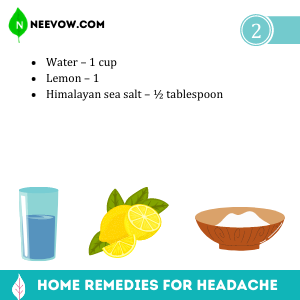 Lemon Water – Best Home Remedies for Headache