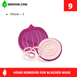 Onion – Best Home Remedies For Blocked Nose