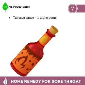 Sore Throat – Tabasco Sauce